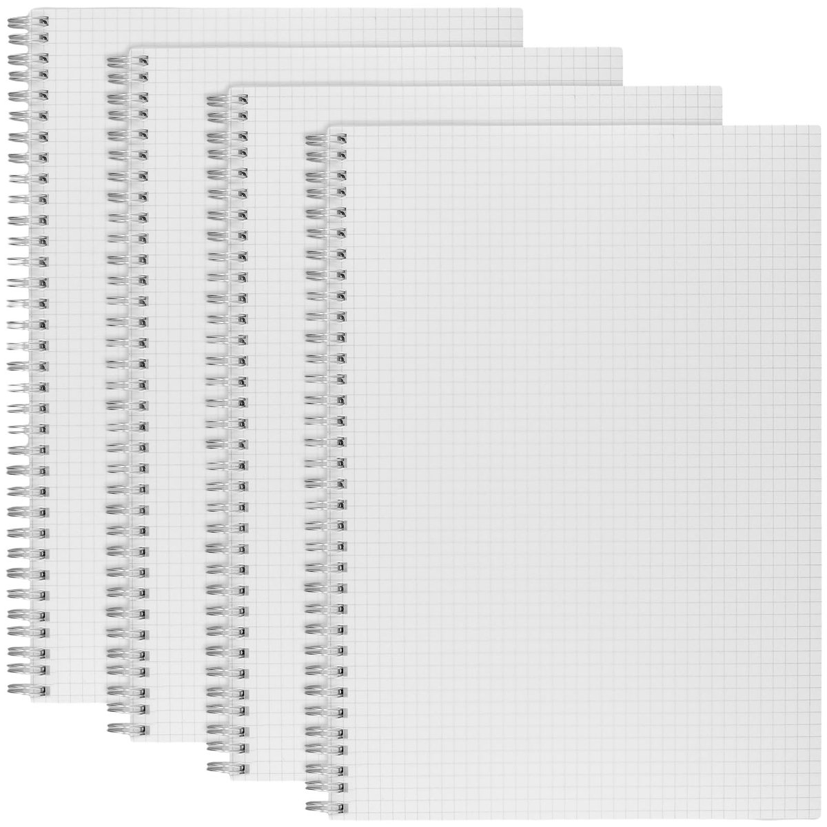 Omgoods - Set van 4 A4 Notebooks met Vierkant Rasterpapier