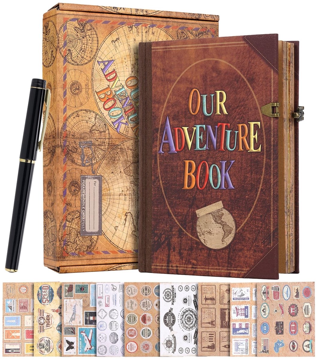 Omgoods - Our Adventure Book fotoalbum - Leren reisdagboek voor koppels