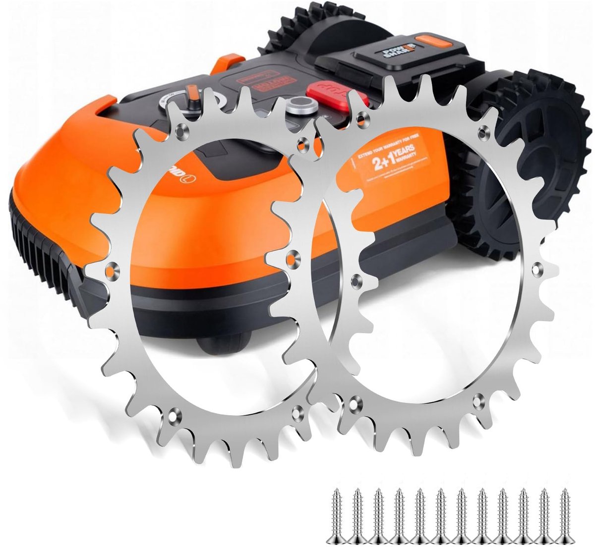 Omgoods- Punten roestvrij staal - Spikes voor schoenen - Tractieverbetering - Robotmaaiers - Wielmaat 205 mm - Montagehandleiding inbegrepen