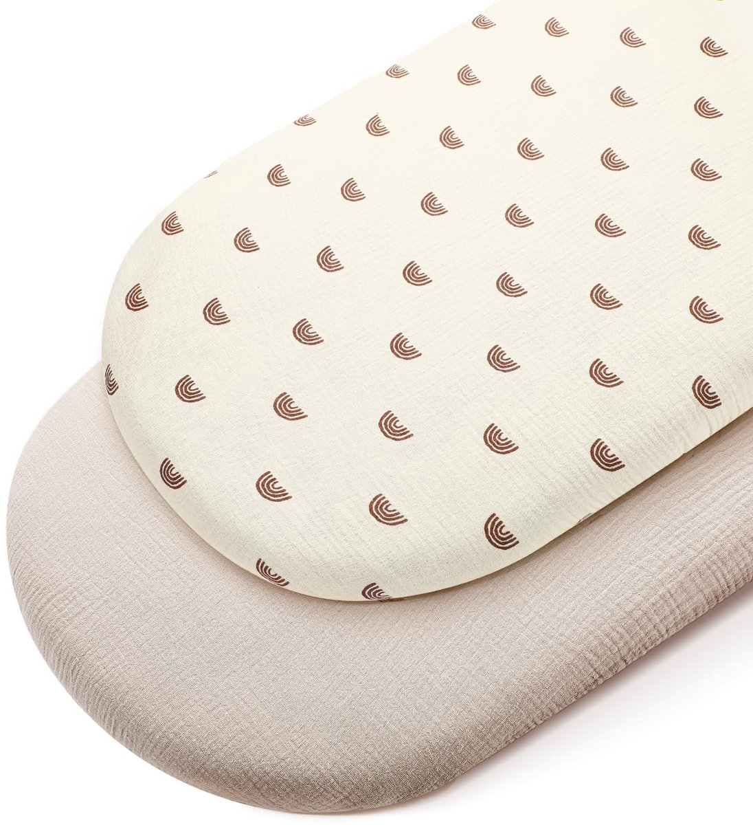 Omgoods - Muslin Fitted Sheets voor Babybed 90x55cm, Set van 2