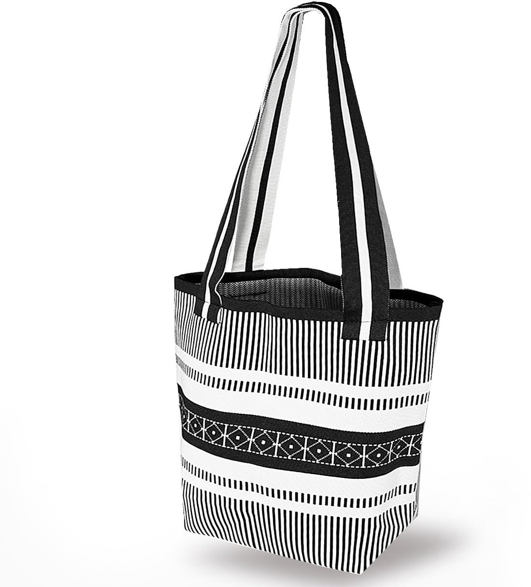 Omgoods - Gebreide Strandtas voor Dames, Boho-Shopper van Hoogwaardige Kwaliteit