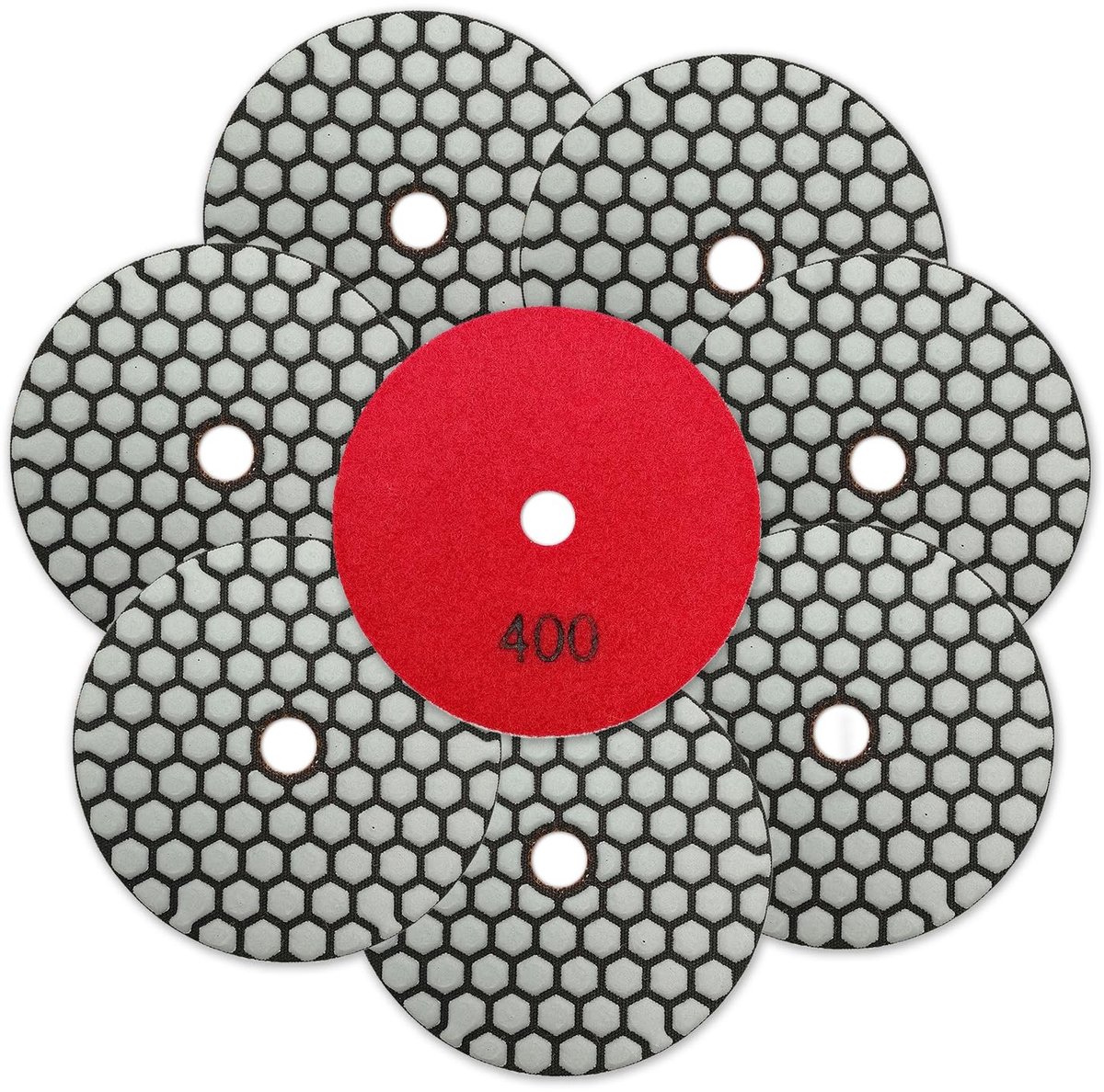Omgoods - Polijstpads voor Droge Diamanten, Set van 8 Stuks, Korrel 400