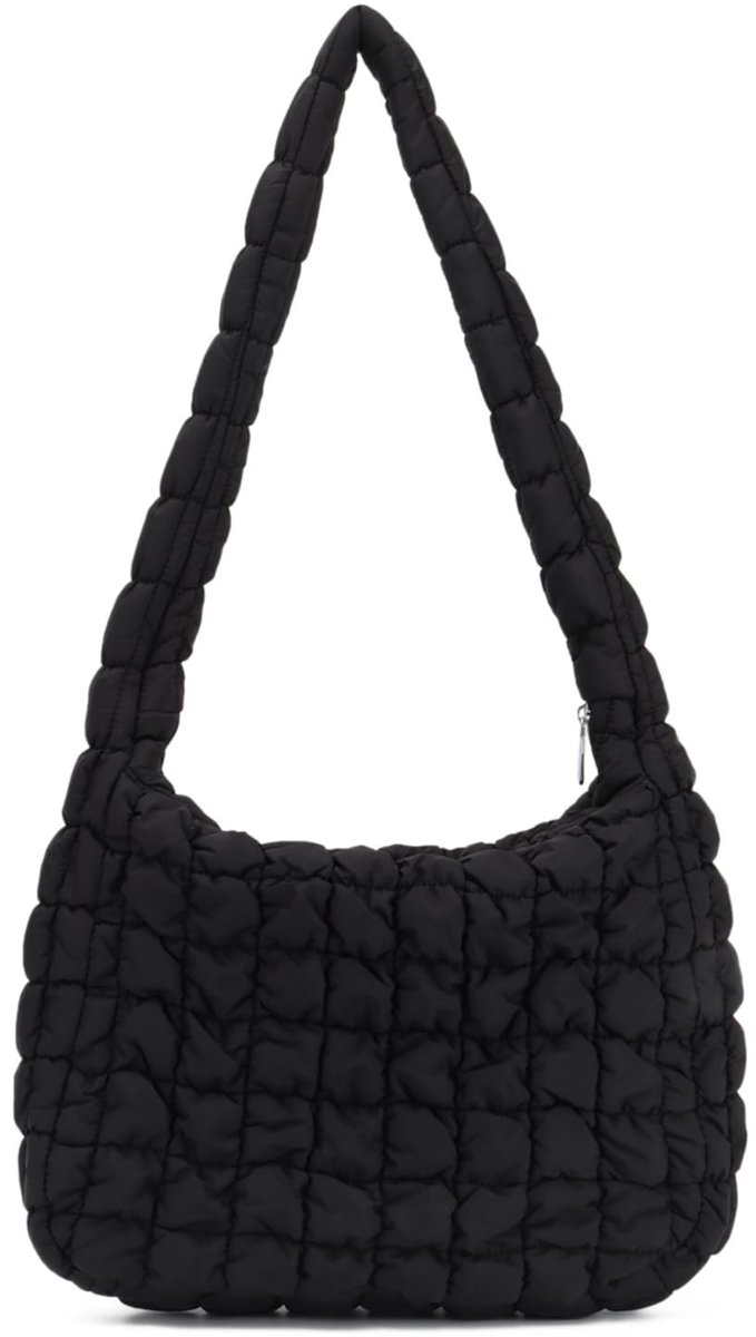 Omgoods - Grote Donsachtige Tote Bag voor Vrouwen, Zwart
