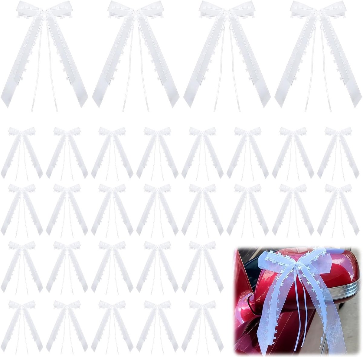 30 stuks autoversieringen bruiloft auto strikken decoratie auto decoratie bruiloft bruiloft decoratie bruiloftsauto decoratie auto bruiloftsversiering bruiloftsdecoratie