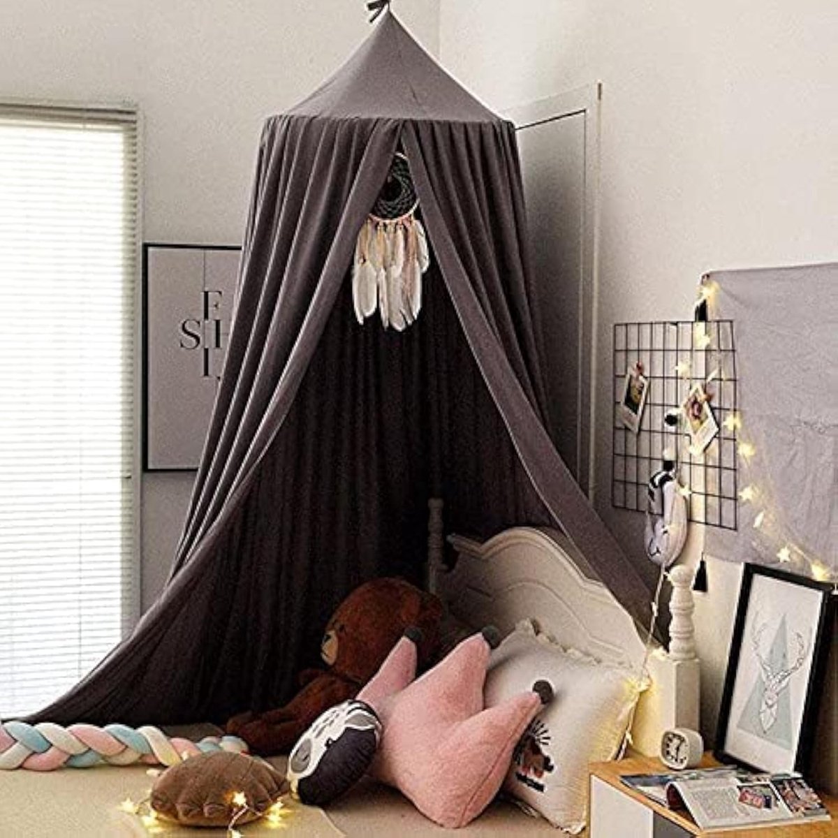 kinderkamer babyluifel bedhemel meisjes en jongens hangende muggen voor slaapkamer speelkamer decor wasmachinebestendig hoogte 250 cm