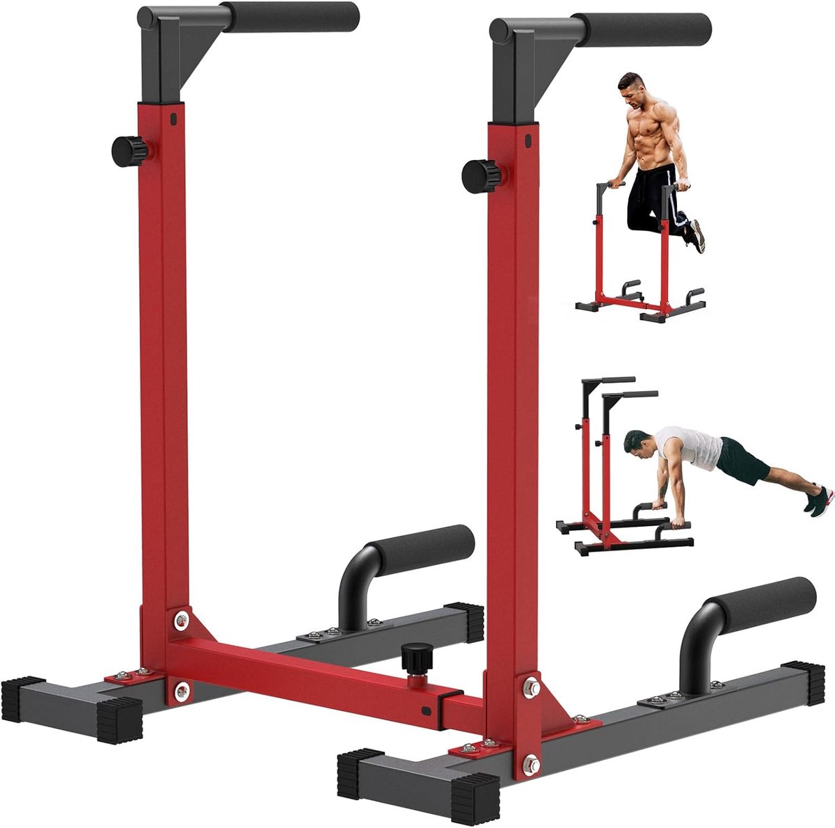 Calisthenics Dip Bars, in hoogte verstelbaar dipstation, hoogwaardige dipbar, multifunctionele parallelle staven voor krachttraining in de sportschool