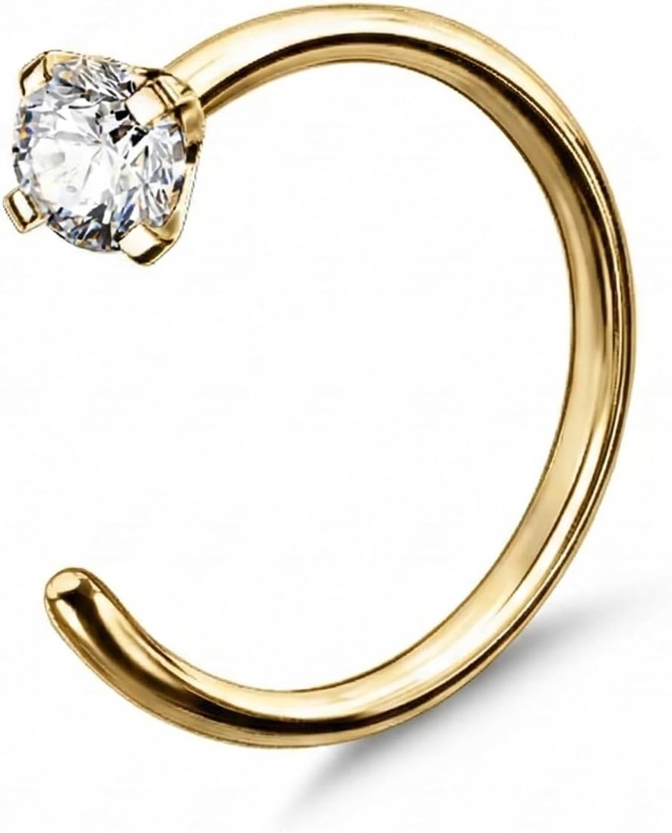 Titanium neusring, C-vormig, 18 gauge, neuspiercing sieraad voor vrouwen, Titanium