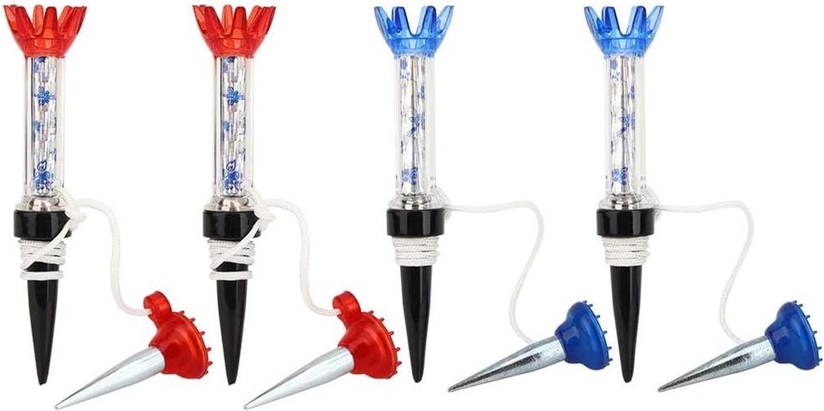 Tee met String, 4-delige draagbare lente golf oefen Tees Magnetische ondersteuning voor driving range en oefenmat