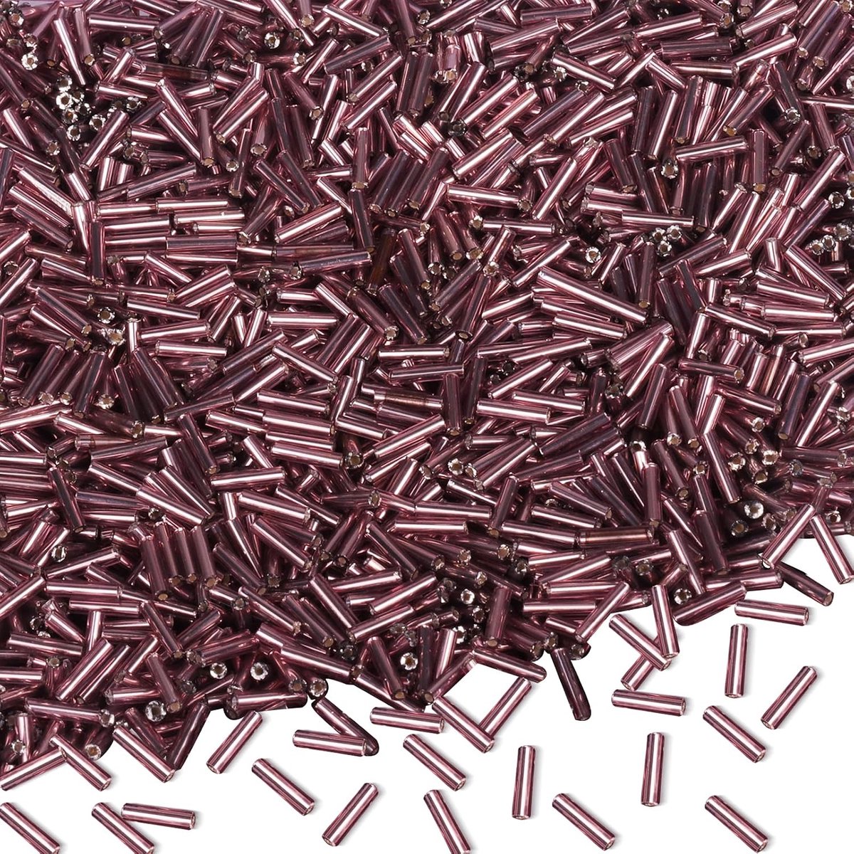 Kralen 2x7mm rocailleskralen voor armbanden, rechte lange buisglaskralen kleine knutselkralen voor DIY ketting, oorbellen, handwerk