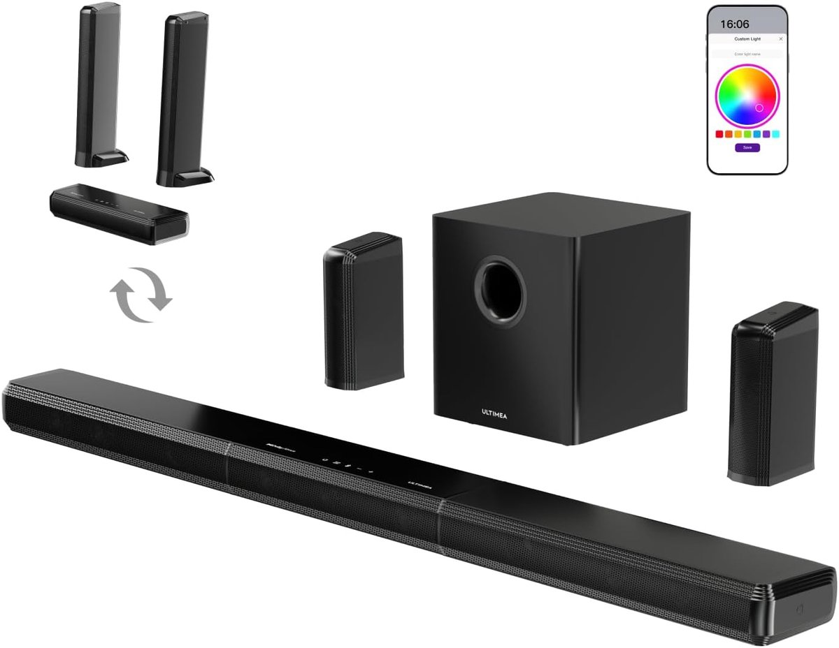 Soundbar 9.1 Surround System - 470W met draadloze subwoofer - RGB verlichting - voor een bioscoopervaring - ShopVlot