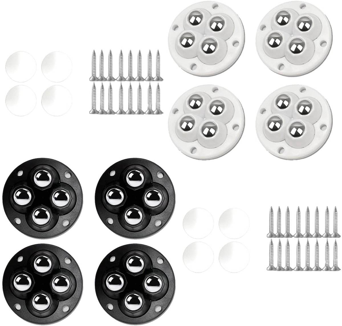 8 Stuks Rolwiel Zelfklevend, Kleine Wielen, Mini Wielen, voor