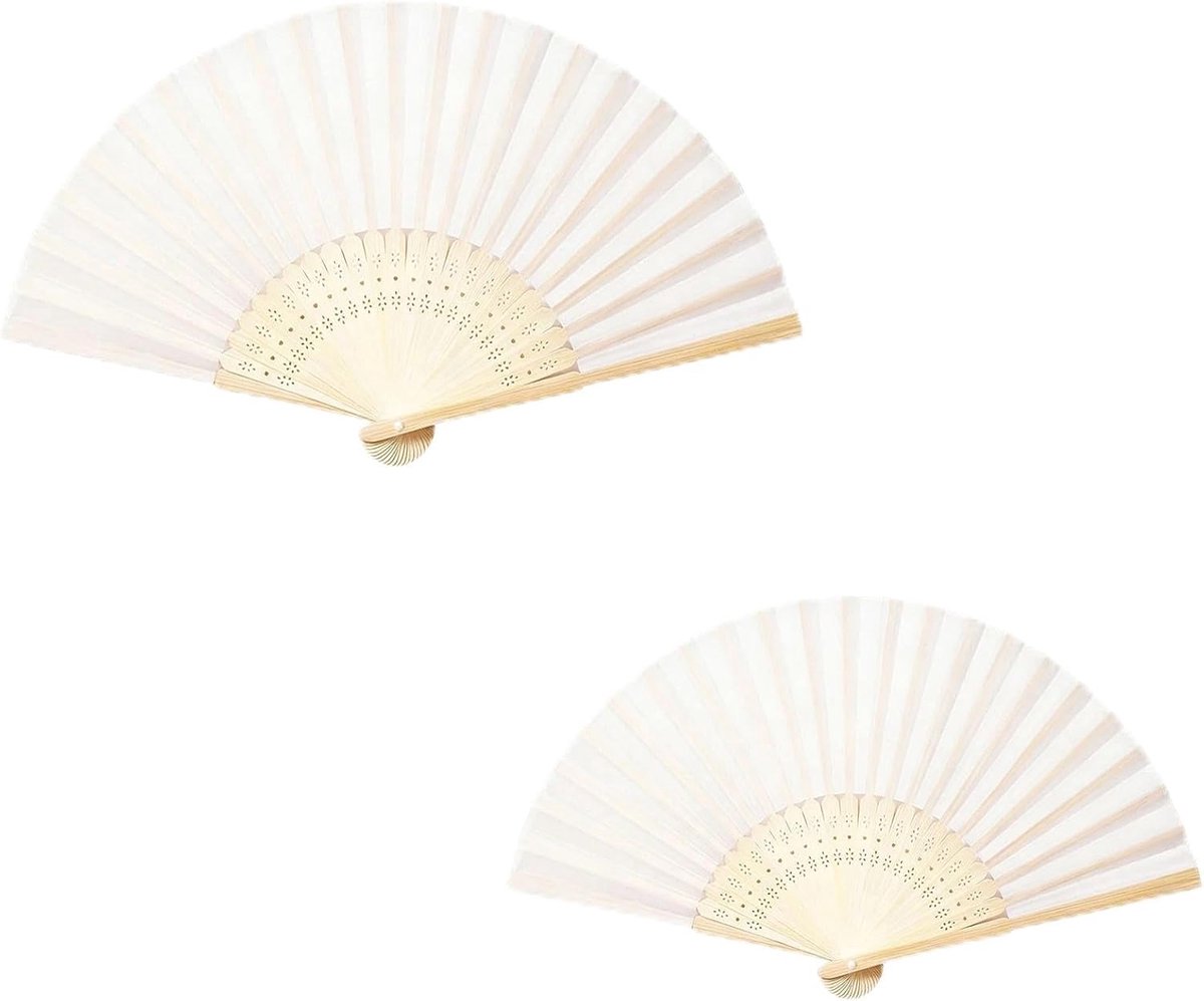 2pcs Opvouwbare Handventilator - Draagbare Chinese Waaier voor Buiten, Reizen, Feesten en Dagelijks Gebruik - Lichtgewicht Vouwbare Hand Fan voor Verkoeling - Handheld Ventilator Opvouwen