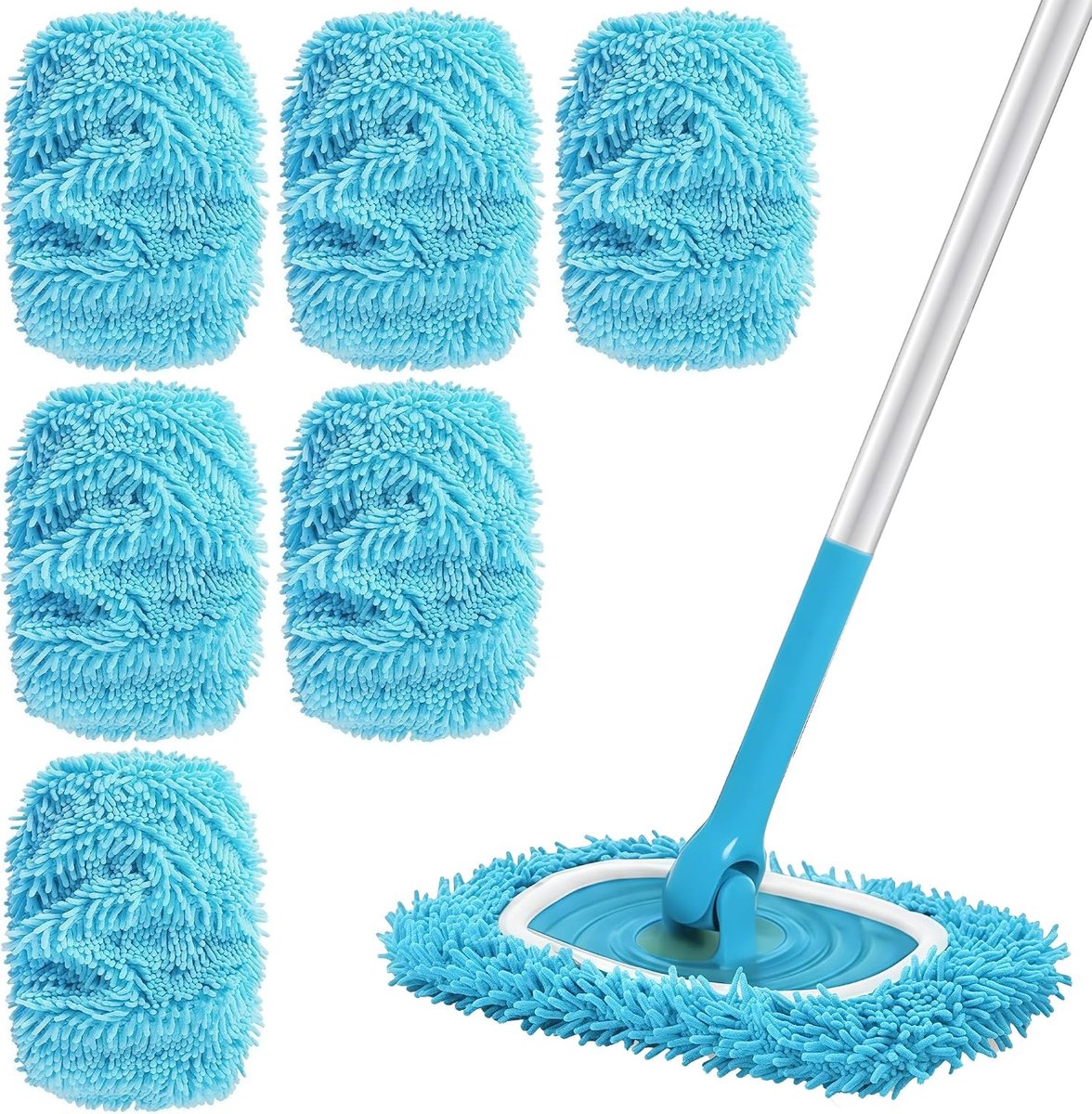 Vervangende mopstof voor Swiffer nattewissende mop, droogwissende mop, vochtig wissendouwen & wissendouwen, compatibel met Swiffer bodemwissende mop voor snelle reiniging
