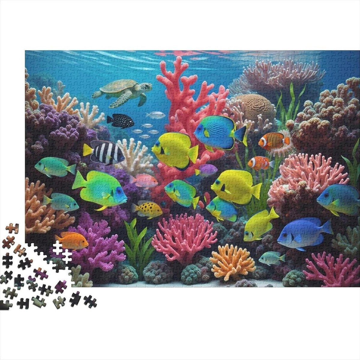 Legpuzzel Koraalrif - Puzzel 1000 stukjes - Ontspannend Spel - Recyclebaar Materiaal - 38x26 cm - Koraalrif