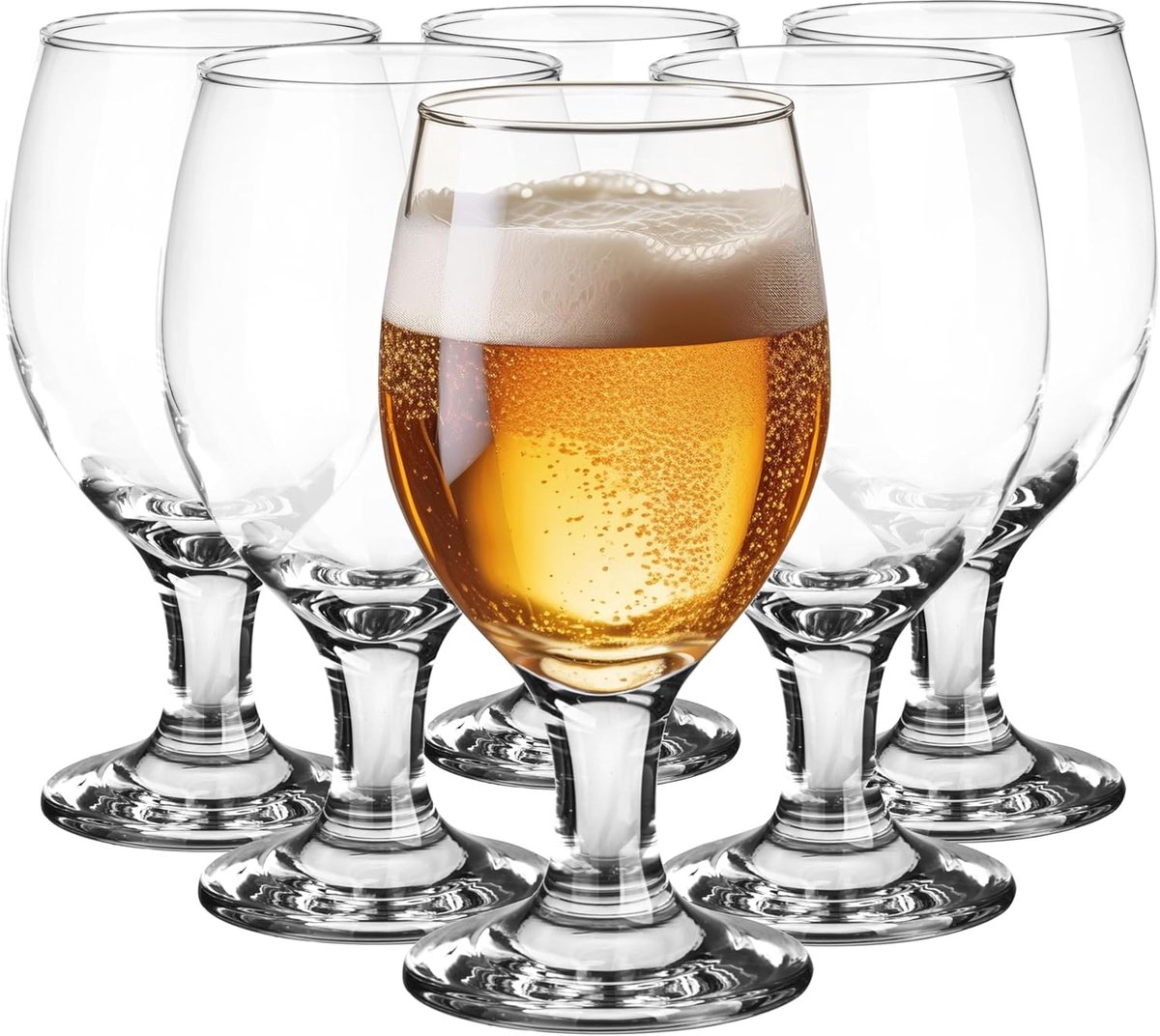 Krosno Glazenset Bier 0,36 Liter Berglazen Bierpokalen Glazen Craft Tulp Bierglas Drinkglas Glas Cocktail Cocktailglazen Vaatwasmachinebestendig 6 X 360 Ml