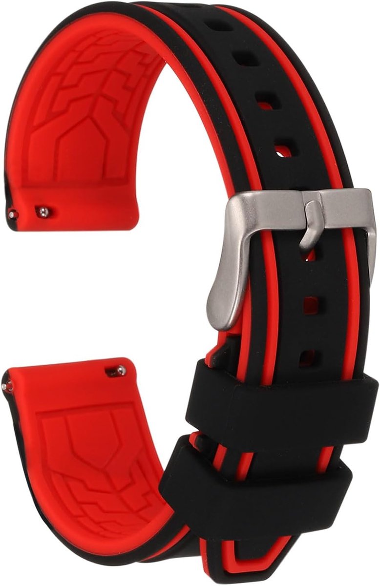 Siliconen horlogebandje, snelsluiting, zacht, waterdicht, voor dames en heren, reservearmband