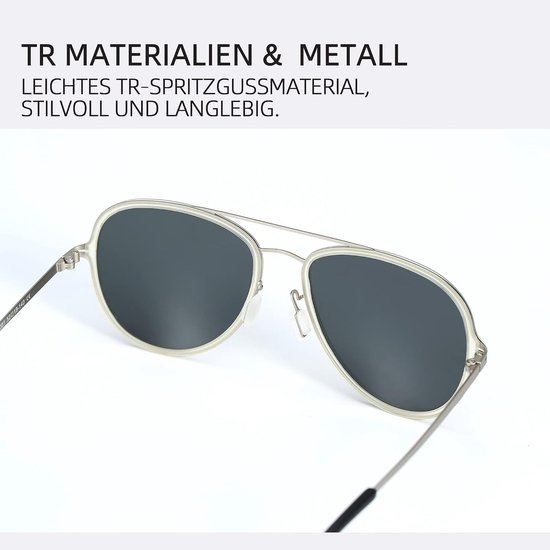 Gepolariseerde Zonnebril Aviator-zonnebril Lichtgewicht TR-frame UV400-bescherming Outdoor Zonneschermbril — afbeelding 2