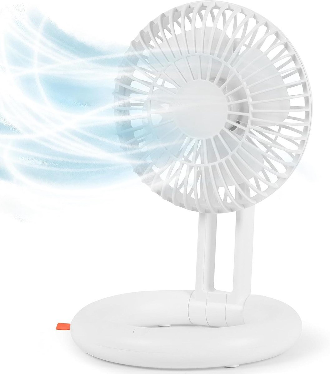 Tafel Ventilator - Bureau Ventilator - Koel Blijven - Opvouwbaar en Draagbaar - 17 x 172 cm - Wit