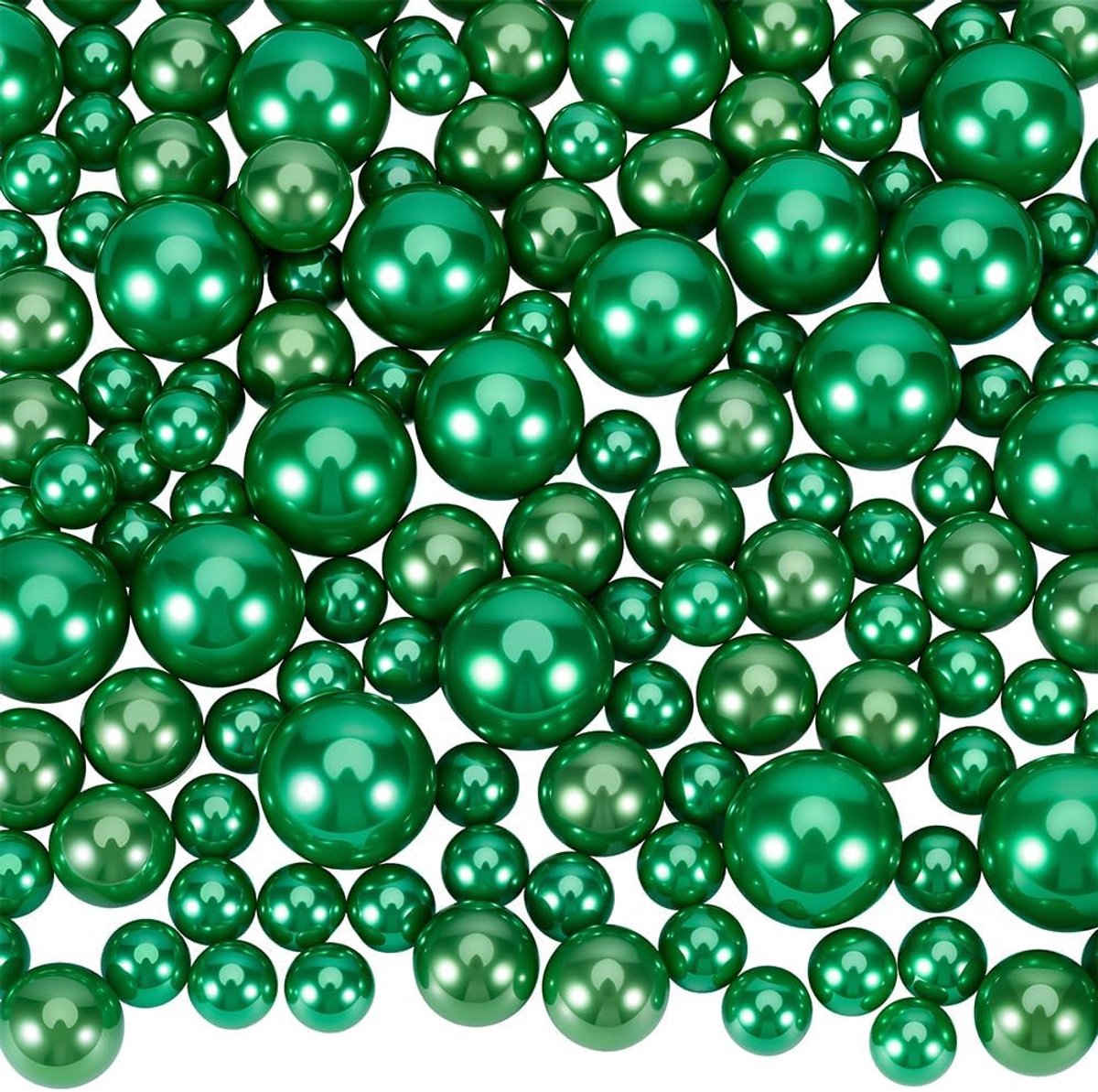 Kralen groene imitatie parel kralen St. Patrick's Day lente plastic vakantie imitatie parels geen gat gemengde grootte make-up vaas vullers voor tafel scatter