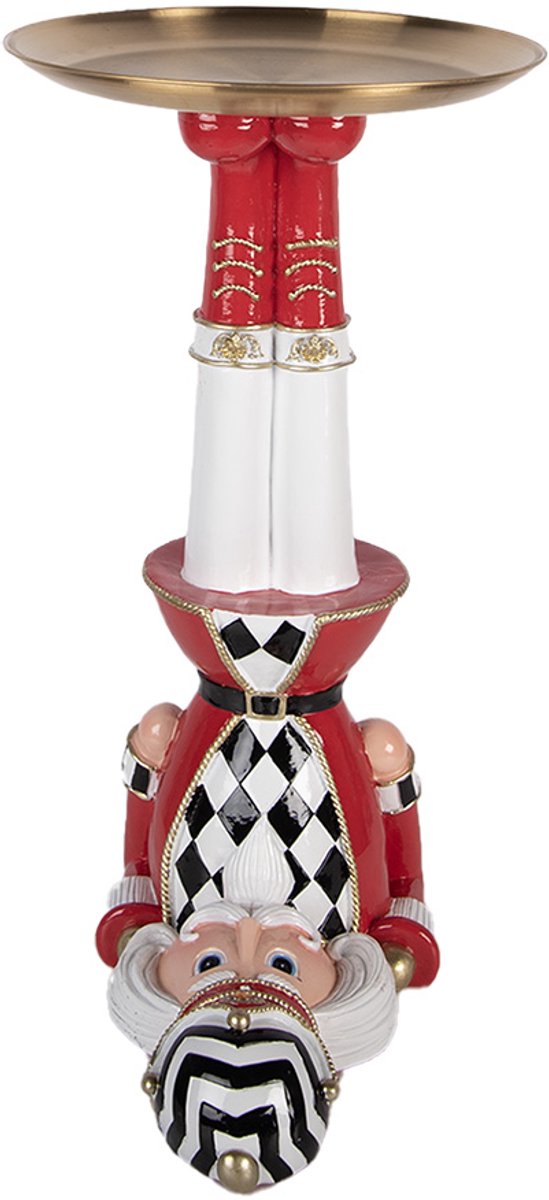 Clayre & Eef Kerstdecoratie Beeld Notenkraker 23x30x43 cm Rood Kunststof