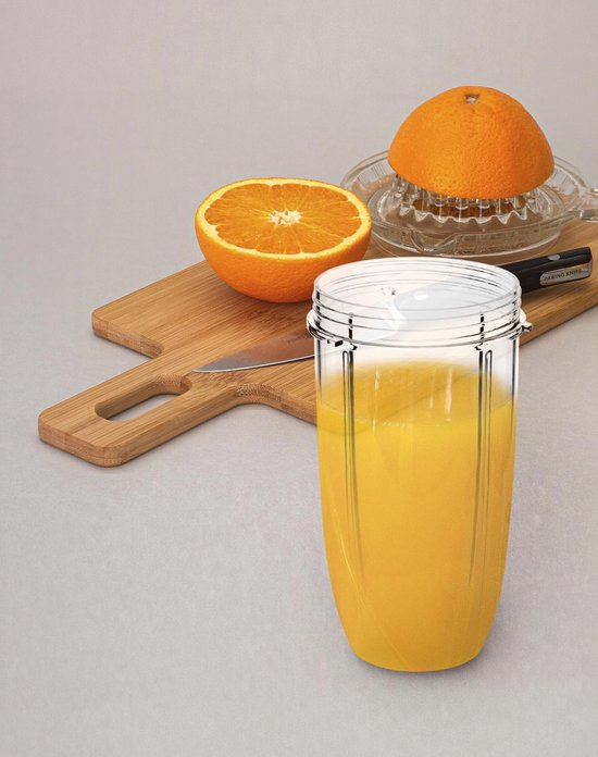 Omgoods- Juicer Cup 32OZ - Vervangende Onderdelen - Compatibel met NutriBullet 900W/600W - Hoogwaardige Kunststof - 100% Vaatwasserbestendig - Perfect Afgesloten - Blenderbeker — afbeelding 2