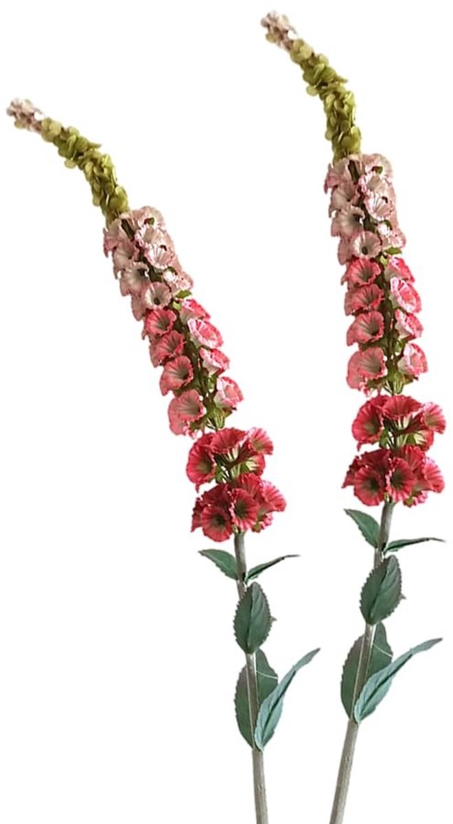 Omgoods - Set van 2 Kunststof Foxglove Bloemen voor Decoratie