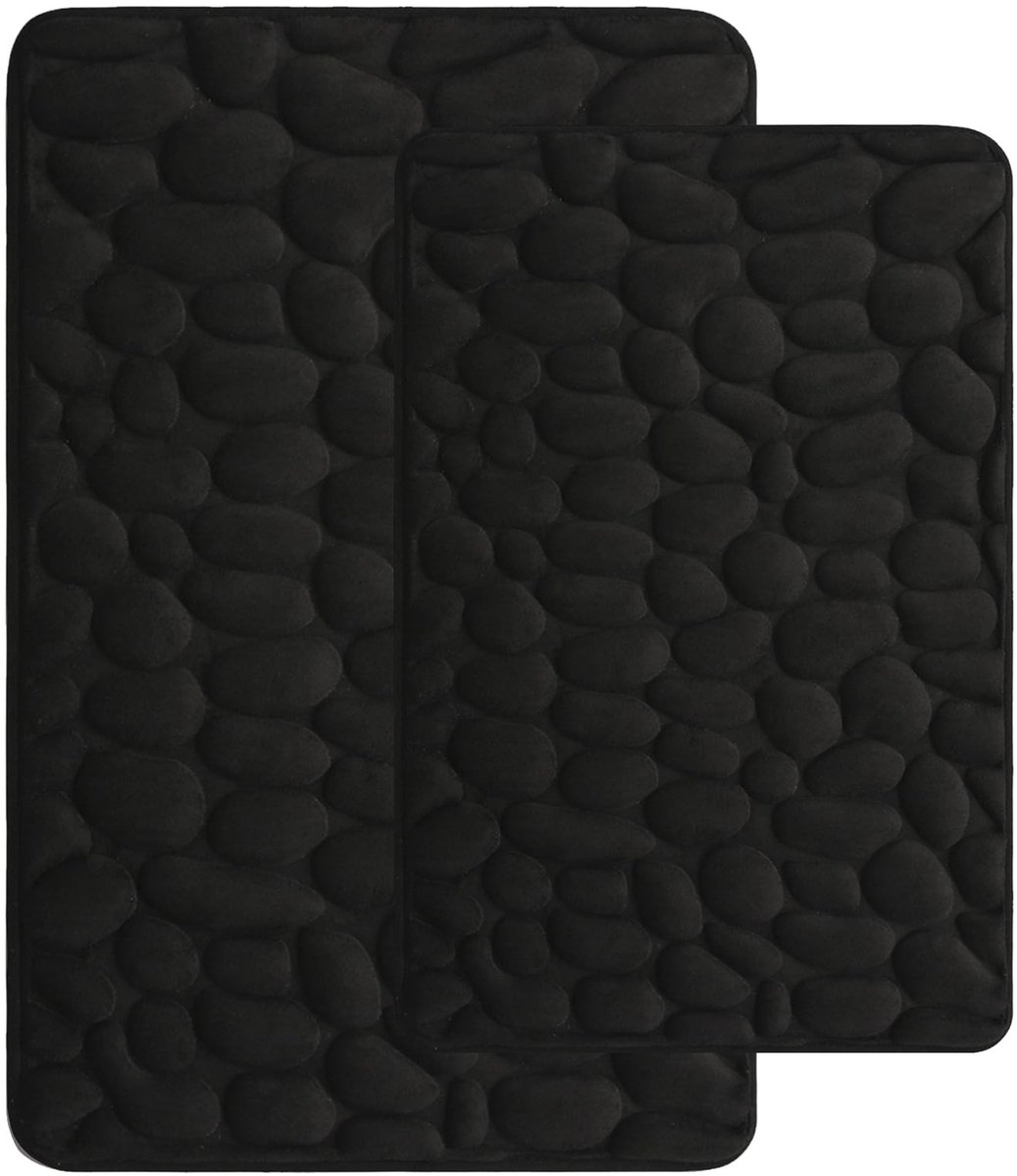 Omgoods - Set van 2 Antislip Badmatten met Geheugenfoam