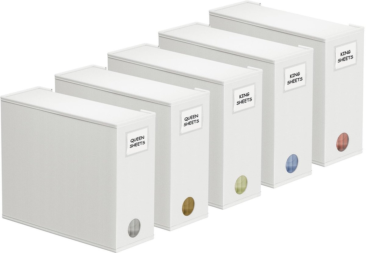 Omgoods - Set van 5 Vouwbare Organizers voor Beddengoed en Linnen