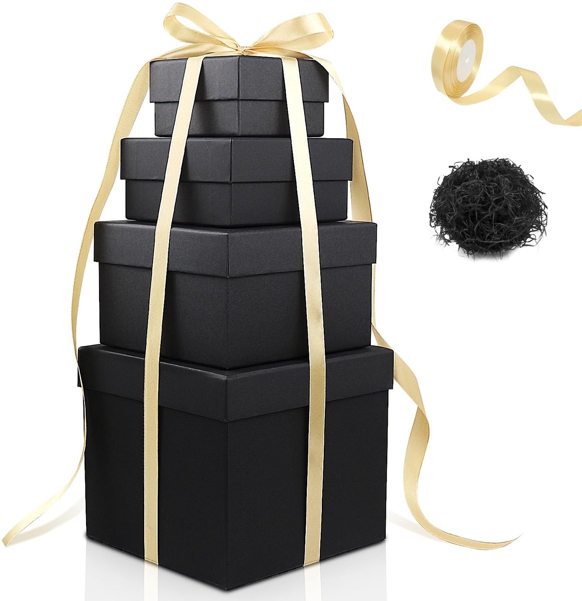 Omgoods - Set van 4 Cadeauboxen met Deksel, Ideaal voor Verpakking