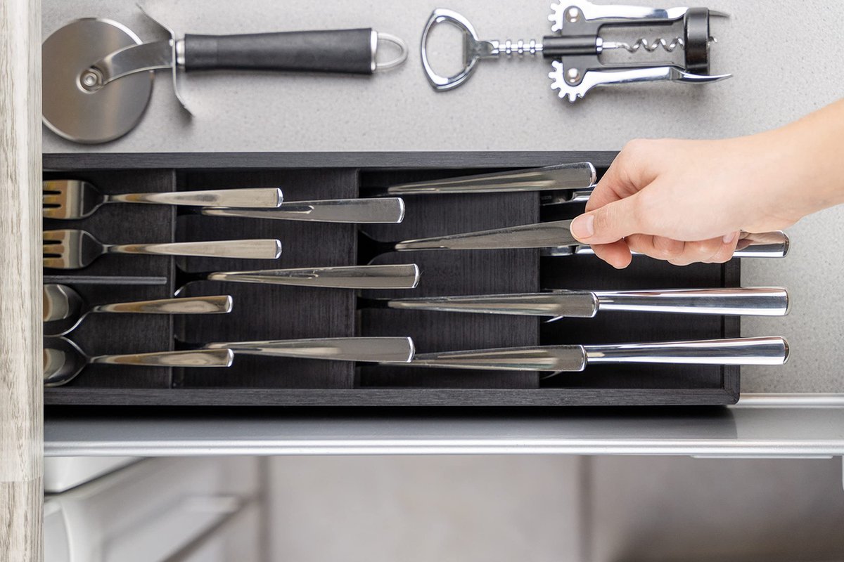Omgoods - Bamboo Besteklade Organizer met 5 Compartimenten