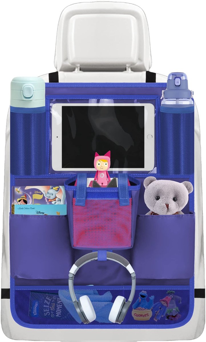 Omgoods - Multifunctionele Auto Stoel Organizer met Tablet Houder en Opbergvakken