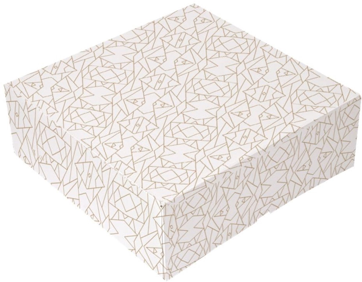 Omgoods - Set van 50 Cakeboxen Zonder Venster, 30 x 30 x 8 cm