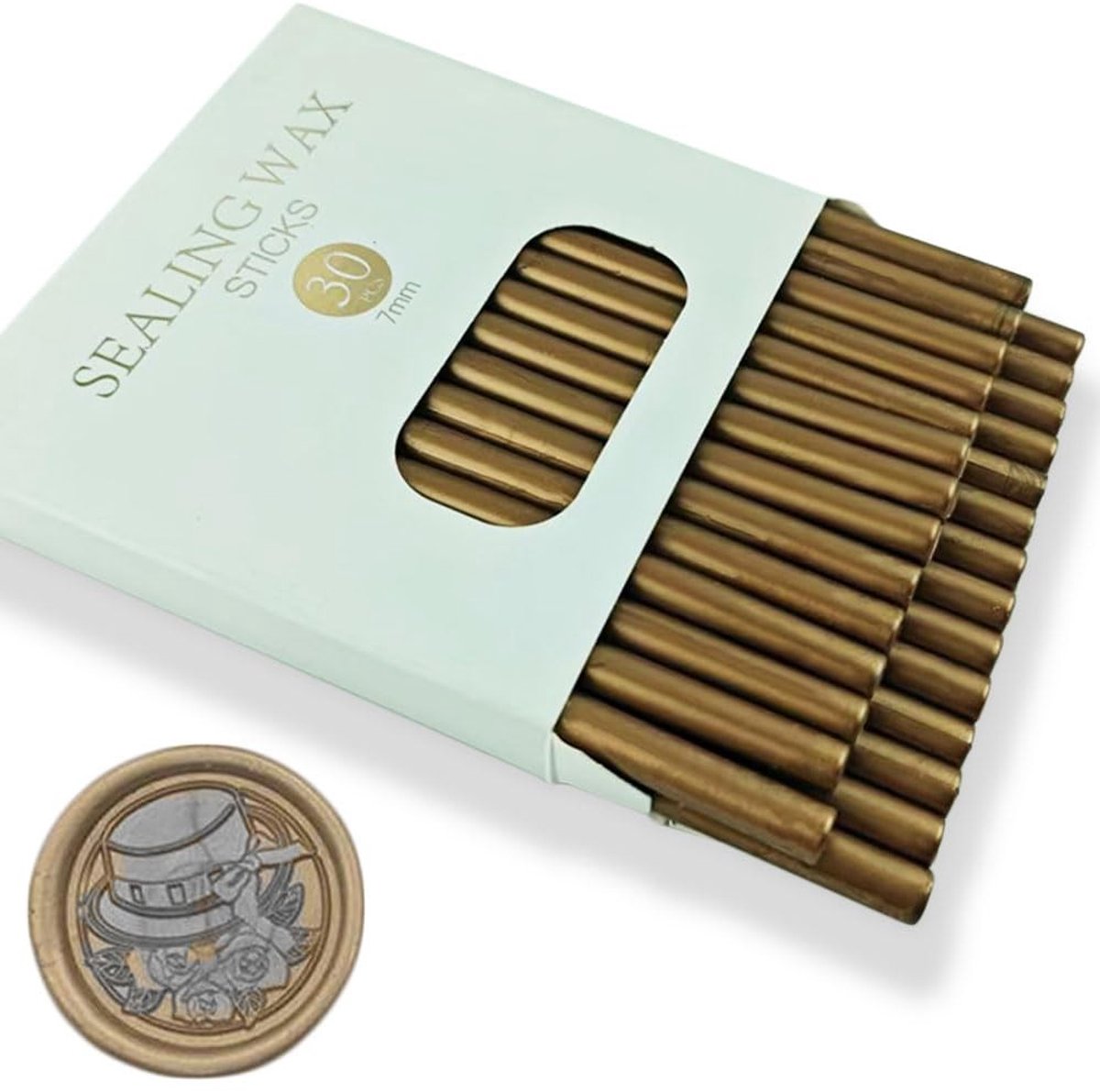 Mini Wax Seal Sticks voor Lijmpistool - 30 Stuks Bruine Verzegelwas voor Uitnodigingen en Kaarten