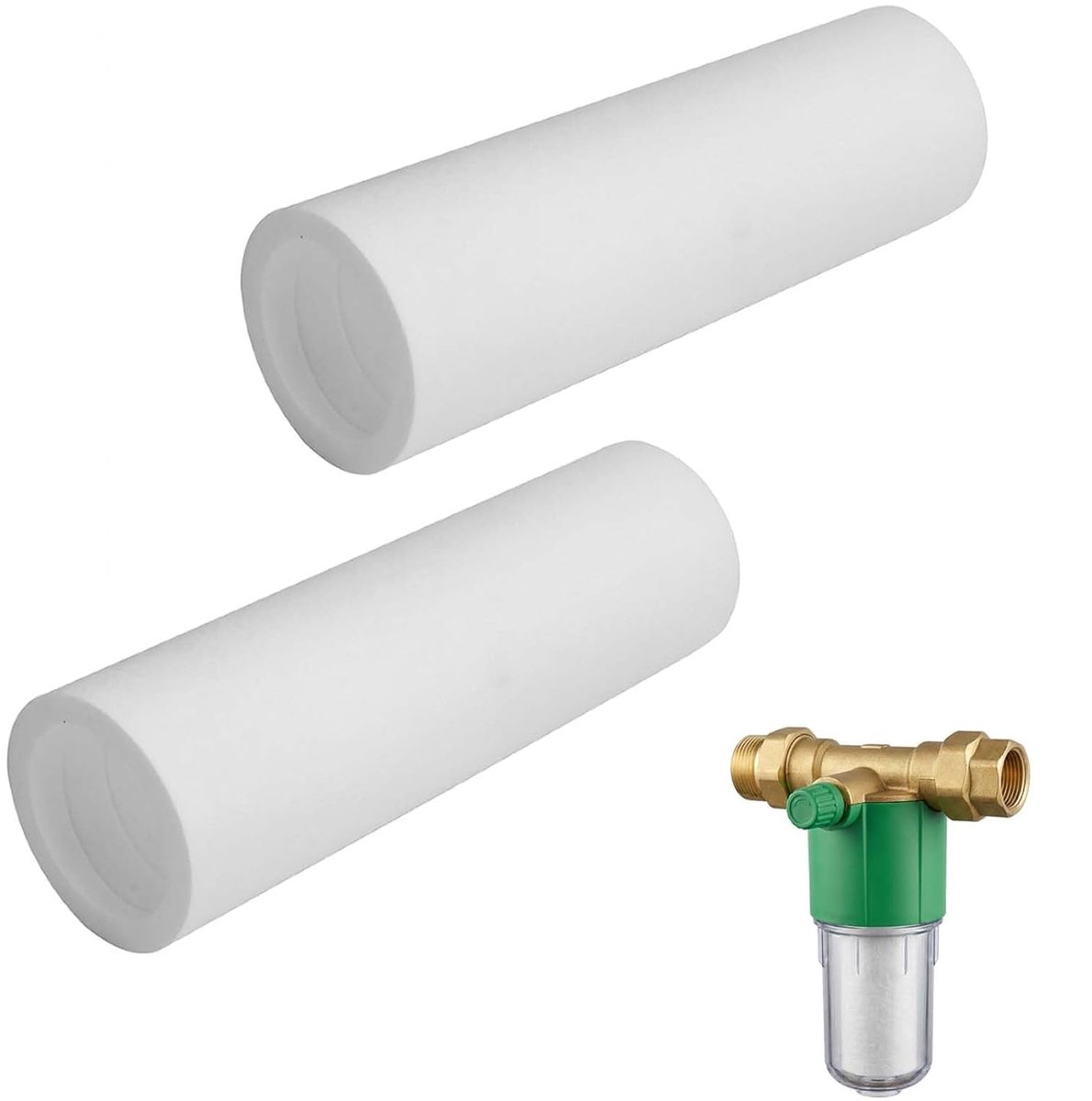 SnelShoppen - Vervangingsfilter Water 50 µm PP-Filter 2 Stuks - Voor Drinkwater Filtratie - Geschikt voor Diverse Modellen, Eenvoudig te Installeren