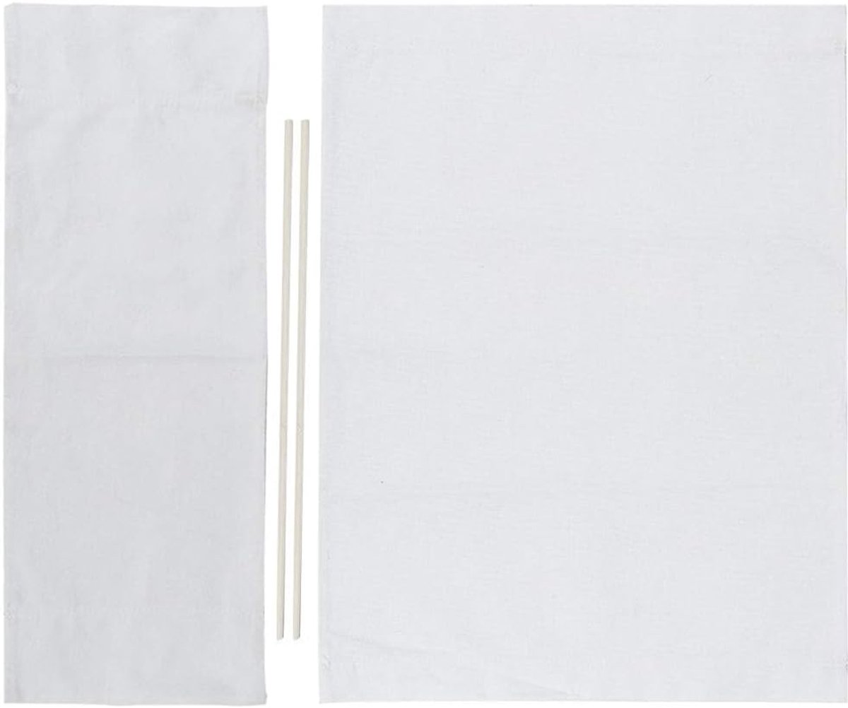 SnelShoppen - Vervangcanvas voor Regisseursstoel, Set Bekleding voor Stoel en Rugleuning, 52 x 42 cm en 52.5 x 19.5 cm, Wit, Perfect voor Tuin, Campin