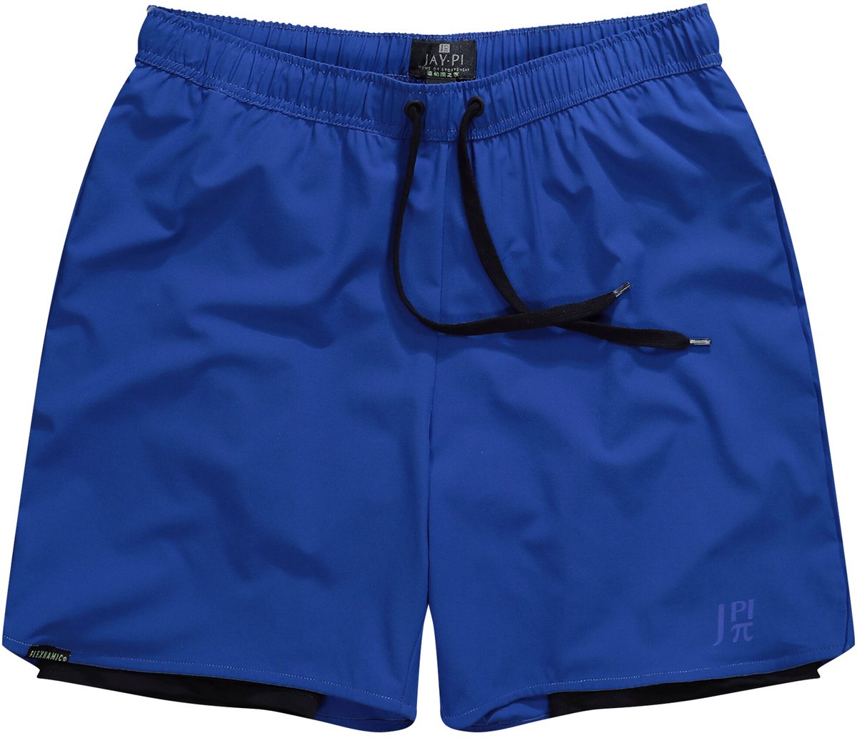 JAY-PI - Heren - Sportbroek FLEXNAMIC® 2-in-1 look telefoonzak - Titan blue - Maat 6XL