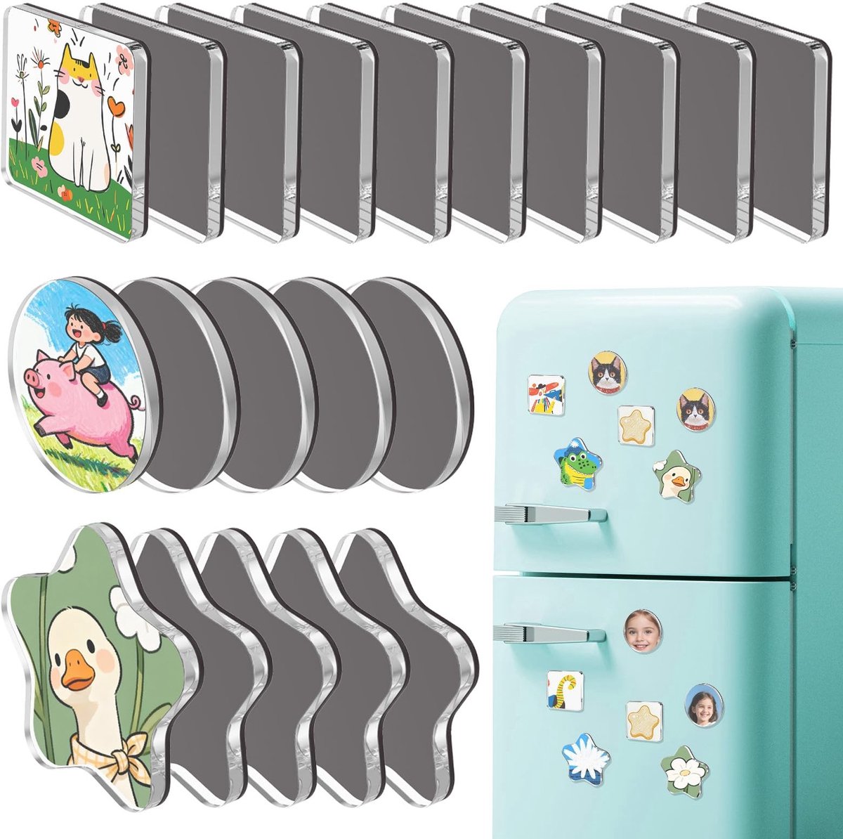 Omgoods - Koelkastmagnetenset voor Creatieve Projecten - 40 Stuks