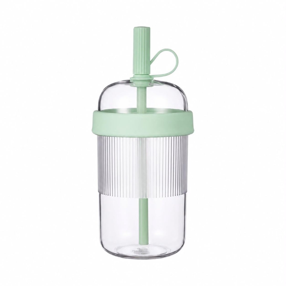 Omgoods - Trendy Transportbeker met Rietje en Borstel, 540 ml