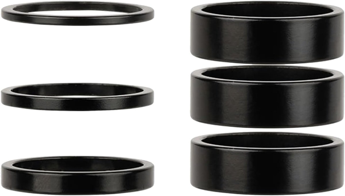 SnelShoppen - Voorvork Headsets Spacers Aluminiumlegering - Lichtgewicht en Corrosiebestendig - Fietsen Afstandhouders voor Verstelbare Hoogte - Gesch