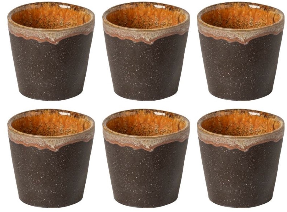 Costa Nova Espresso Kopjes Casafina Poterie Mocha-Latte 80 ml - 6 stuks