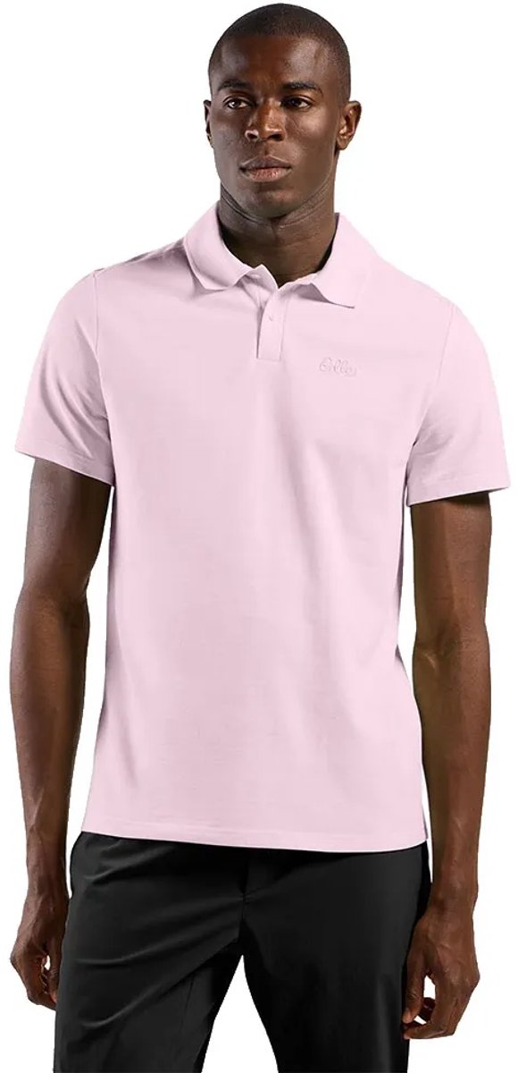Odlo Essential Solid Korte Mouw Poloshirt Roze M Man