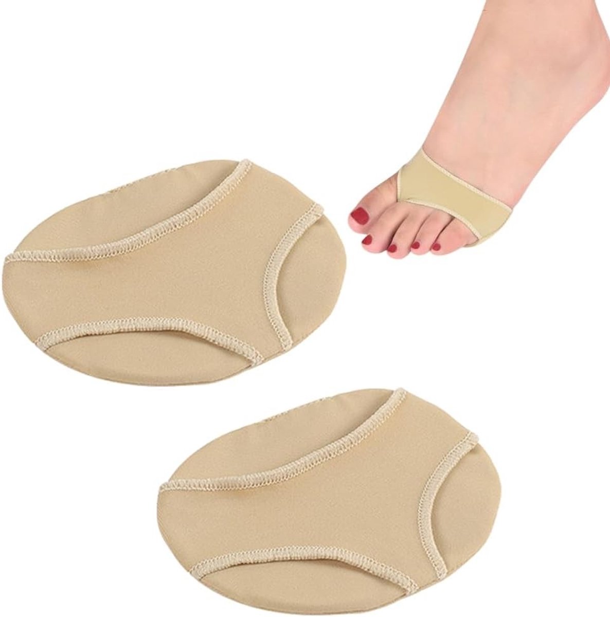 Comfortabele midfoot cushion van zacht en ademend Lycra, voetbedekking voor pijnverlichting en drukverlichting (maat S)