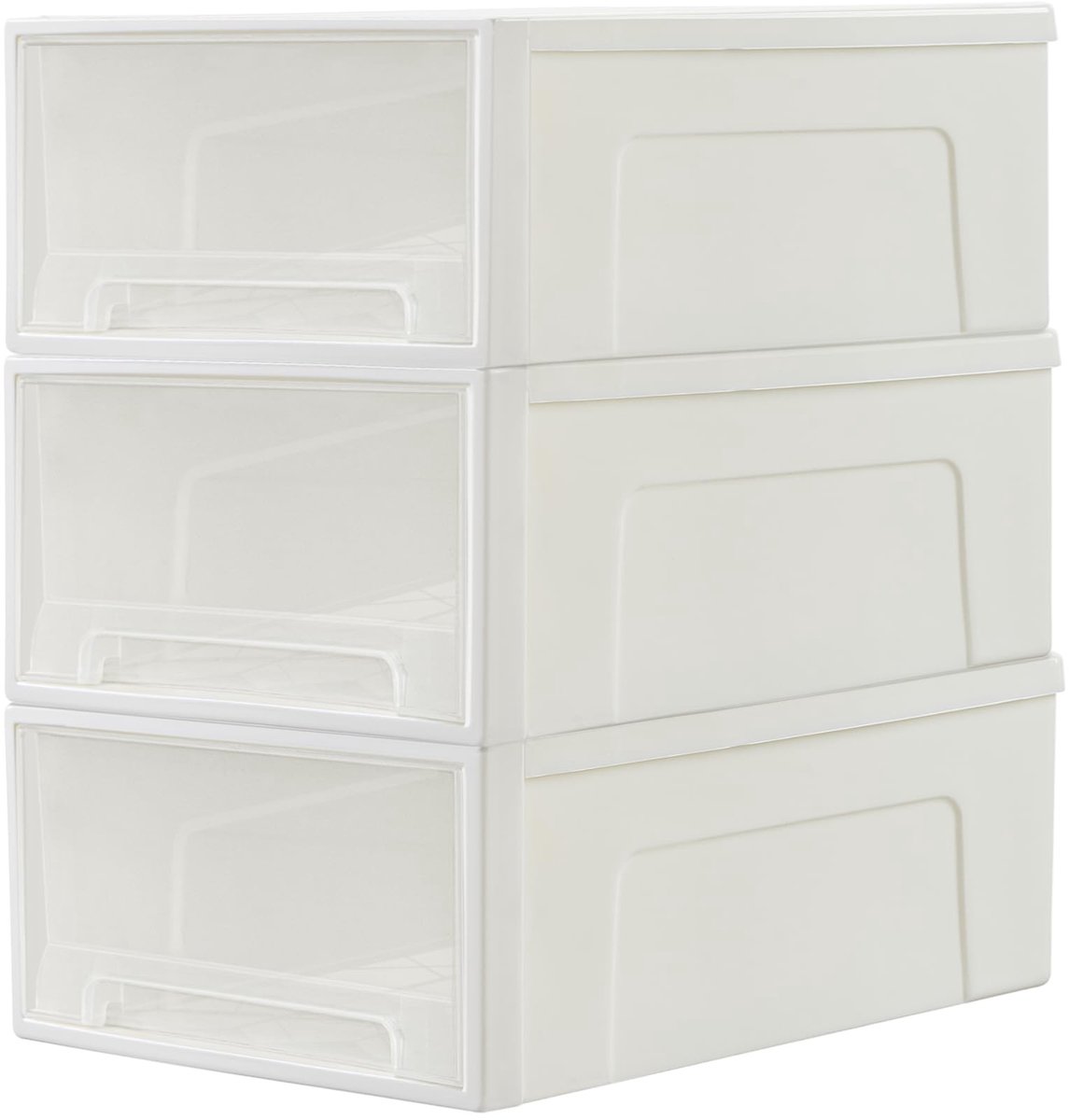 Omgoods - Set van 3 Plastic Opberg Lade met Stapelbare Ontwerp