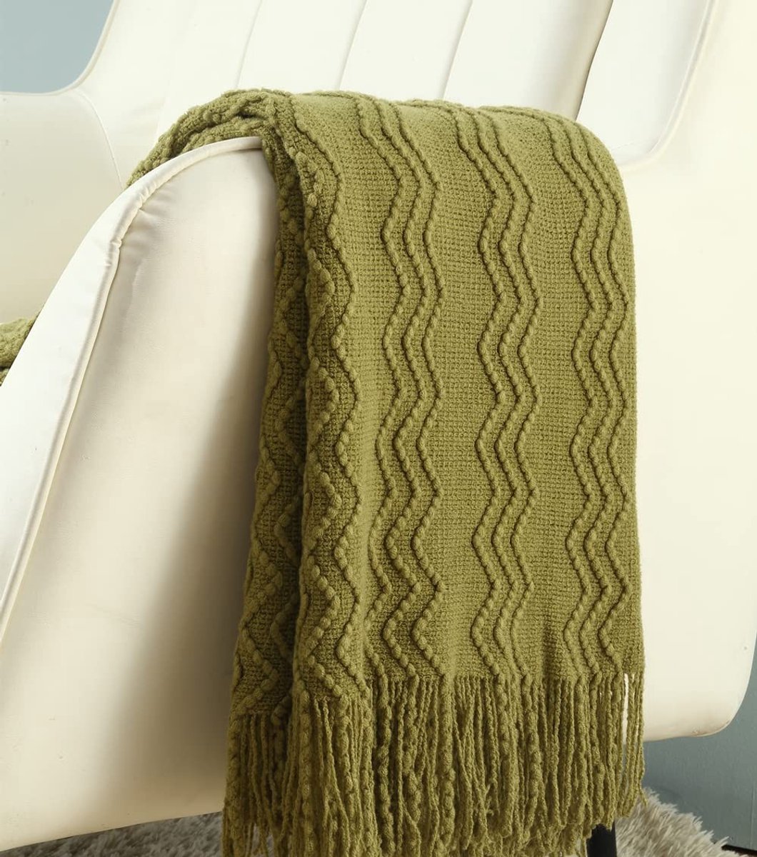 Omgoods - Gehaakte Decoratieve Deken voor Op de Bank of Bed