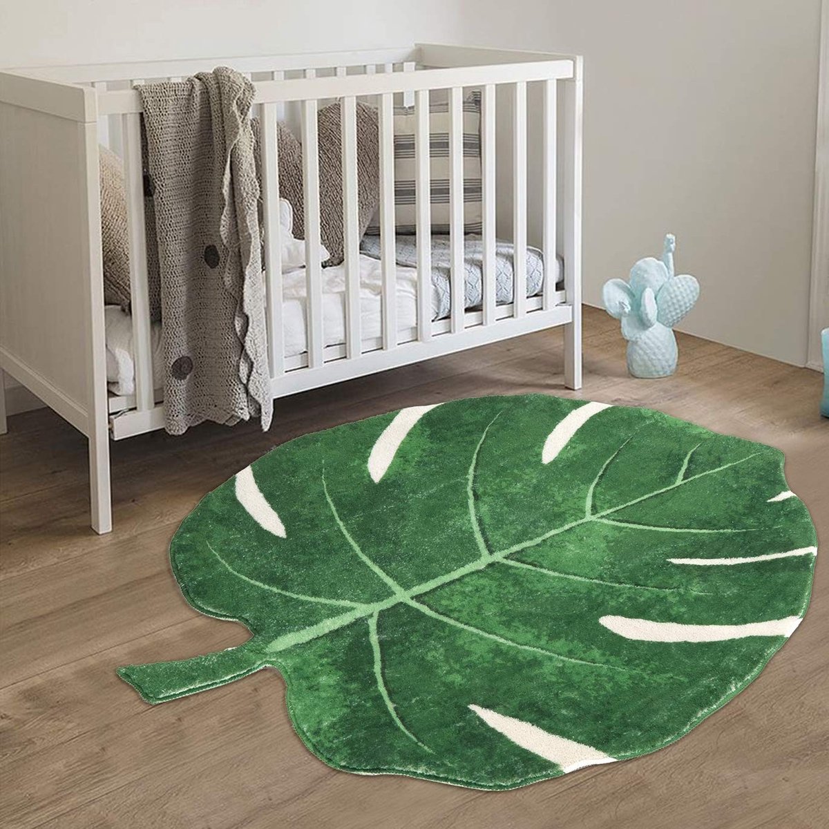Omgoods - Luxe Microvezel Badmat met Bladpatroon