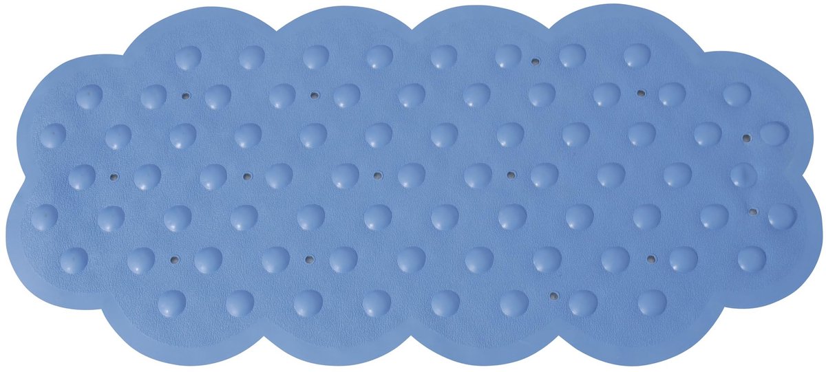Omgoods - Badmat van Rubber met Calciumcarbonaat 92 x 44 cm Blauw
