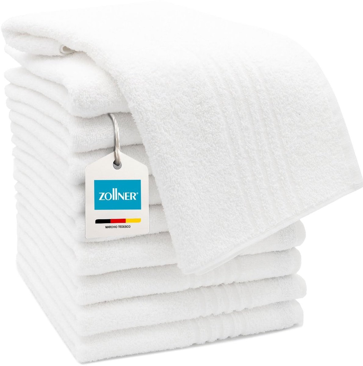Omgoods - 10-delige set handdoeken 50x100 cm, hotelkwaliteit wit