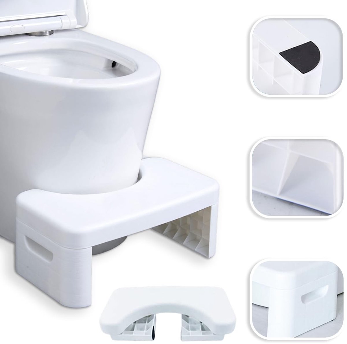 Omgoods - Multifunctionele Afneembare Toiletzitting - Compacte Squat Toilet voor Thuisgebruik