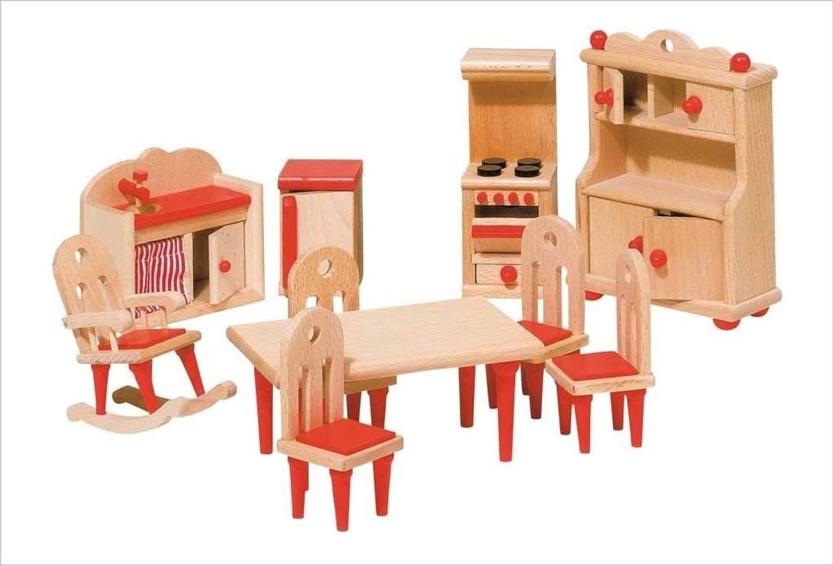 Omgoods - Puppenmöbel Set voor Keuken met 11 Onderdelen