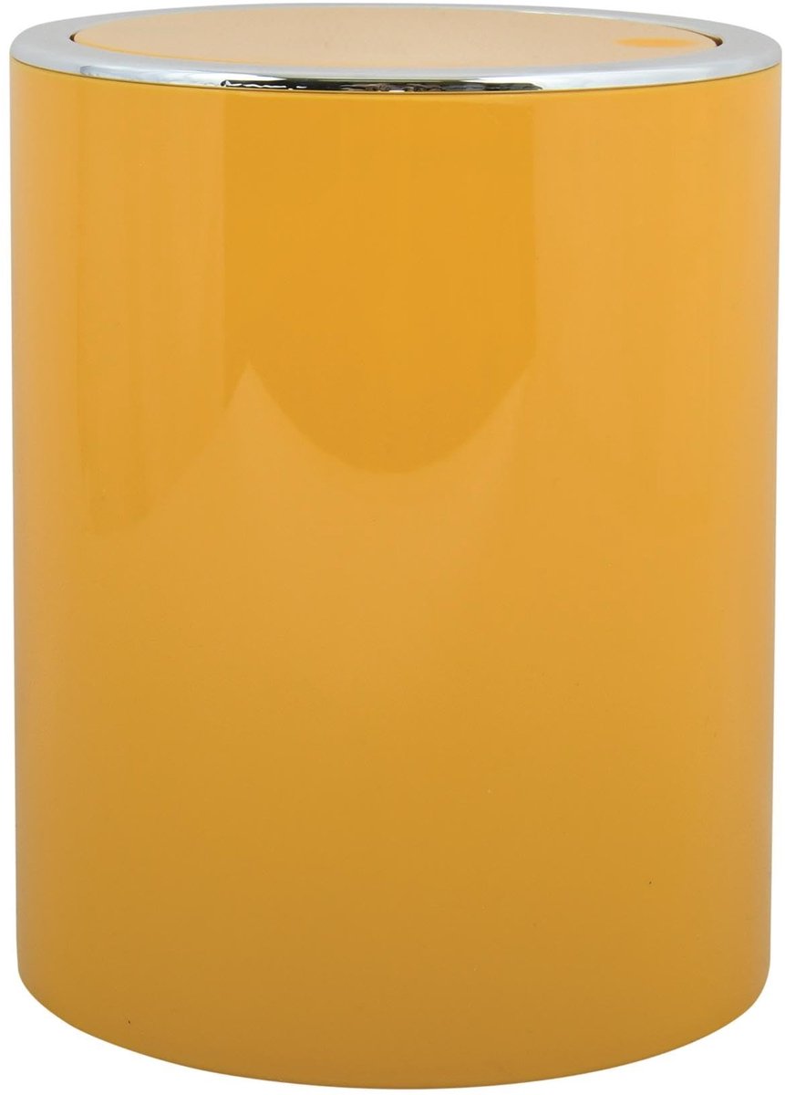 Omgoods - Chic Pedalafvalbak met Swingdeksel 6 Liter in Pastel Geel